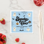 Spooky One Blue Halloween 1st Birthday Party Servet (Insitu)