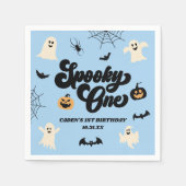 Spooky One Blue Halloween 1st Birthday Party Servet (Voorkant)