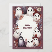 Spooky One Boo Crew Vriendelijke Ghost Ghouls Verj Kaart (Achterkant)