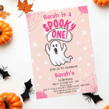 Spooky One Cute Funny Halloween Ghost 1st Birthday