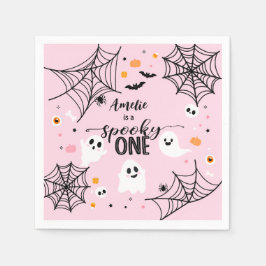 Spooky One Cute Ghost Pink Halloween Servet