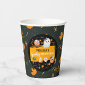 Spooky One Cute Halloween Birthday  Papieren Bekers (Achterkant)