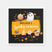 Spooky One Cute Halloween Birthday Party  Servet (Voorkant)