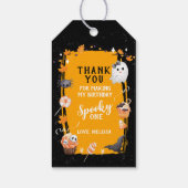 Spooky One Cute Halloween Birthday Thank You Cadeaulabel (Achterkant)