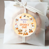 Spooky One Cute Halloween Ghost 1e verjaardag Bedankjes Labels