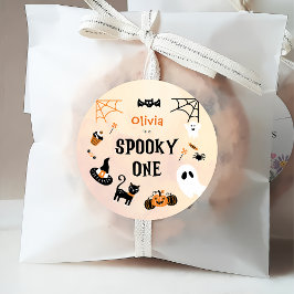 Spooky One Cute Halloween Ghost 1e verjaardag Favo Bedankjes Labels