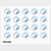 Spooky One Cute Halloween Ghost 1e verjaardag Favo Ronde Sticker (Vel)