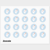Spooky One Cute Halloween Ghost 1e verjaardag Favo Ronde Sticker (Vel)