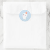 Spooky One Cute Halloween Ghost 1e verjaardag Favo Ronde Sticker (Tas)