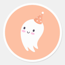 Spooky One Cute Halloween Ghost 1e verjaardag Favo Ronde Sticker
