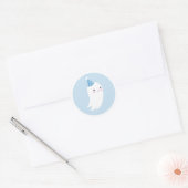 Spooky One Cute Halloween Ghost 1e verjaardag Favo Ronde Sticker (Envelop)