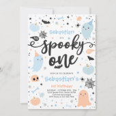 Spooky One Cute Halloween Ghost 1e verjaardag Kaart (Voorkant)