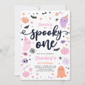 Spooky One Cute Halloween Ghost 1e verjaardag Kaart (Voorkant)