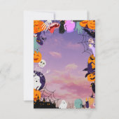 Spooky One Cute Halloween Ghost 1e verjaardag Kaart (Achterkant)