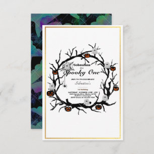 Spooky One Cute Halloween Ghost 1e verjaardag Kaart