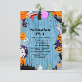 Spooky One Cute Halloween Ghost 1e verjaardag Kaart (Staand voorkant)