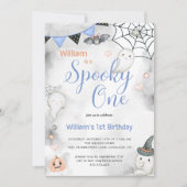 Spooky One Cute Halloween Ghost 1e verjaardag Kaart (Voorkant)