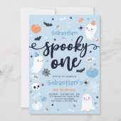 Spooky One Cute Halloween Ghost 1e verjaardag Kaart (Voorkant)
