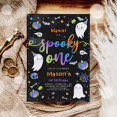 Spooky One Cute Halloween Ghost 1e verjaardag Kaart
