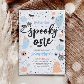 Spooky One Cute Halloween Ghost 1e verjaardag Kaart