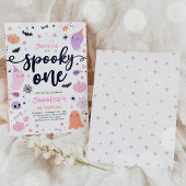 Spooky One Cute Halloween Ghost 1e verjaardag Kaart