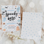 Spooky One Cute Halloween Ghost 1e verjaardag Kaart