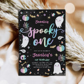 Spooky One Cute Halloween Ghost 1e verjaardag Kaart