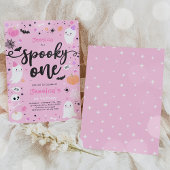 Spooky One Cute Halloween Ghost 1e verjaardag Kaart