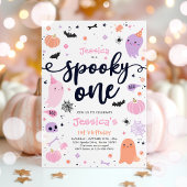 Spooky One Cute Halloween Ghost 1e verjaardag Kaart