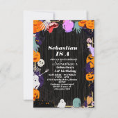 Spooky One Cute Halloween Ghost 1e verjaardag Kaart (Voorkant)