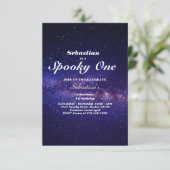 Spooky One Cute Halloween Ghost 1e verjaardag Kaart (Staand voorkant)