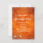 Spooky One Cute Halloween Ghost 1e verjaardag Kaart (Voorkant)