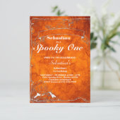 Spooky One Cute Halloween Ghost 1e verjaardag Kaart (Staand voorkant)