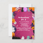 Spooky One Cute Halloween Ghost 1e verjaardag Kaart (Voorkant)