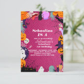 Spooky One Cute Halloween Ghost 1e verjaardag Kaart (Staand voorkant)