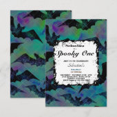 Spooky One Cute Halloween Ghost 1e verjaardag Kaart (Voorkant / Achterkant)