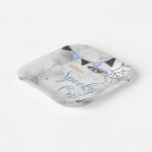 Spooky One Cute Halloween Ghost 1e verjaardag Papieren Bordje (Gebogen)