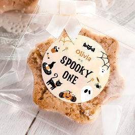 Spooky One Cute Halloween Ghost 1e verjaardag Ronde Sticker