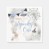 Spooky One Cute Halloween Ghost 1e verjaardag Servet (Voorkant)