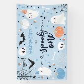 Spooky One Cute Halloween Ghost 1e verjaardag Spandoek (Verticaal)