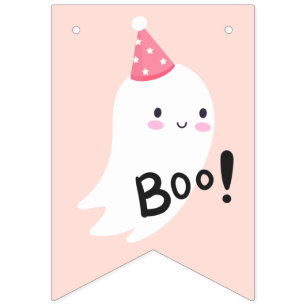Spooky One Cute Halloween Ghost 1e verjaardag Vlaggetjes