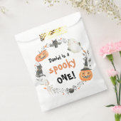 Spooky One Cute Halloween Ghost 1st Birthday Decor Bedankzakje (Gezegeld)