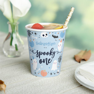 Spooky One Cute Halloween Ghost 1st Birthday Decor Papieren Bekers