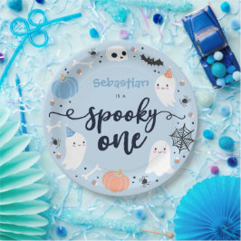 Spooky One Cute Halloween Ghost 1st Birthday Decor Papieren Bordje