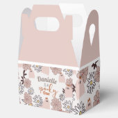 Spooky One Cute Pink Ghost Floral Halloween Bedankdoosjes (Geopend)