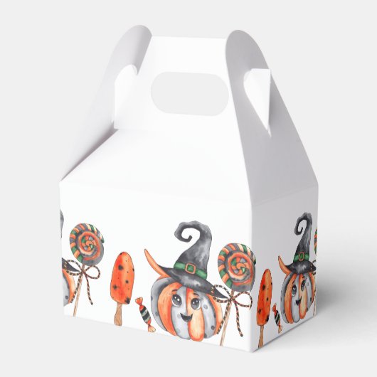 Spooky One Cute Waterverf Halloween 1e verjaardag Bedankdoosjes (Achterkant)