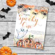 Spooky One Cute Waterverf Halloween 1e verjaardag