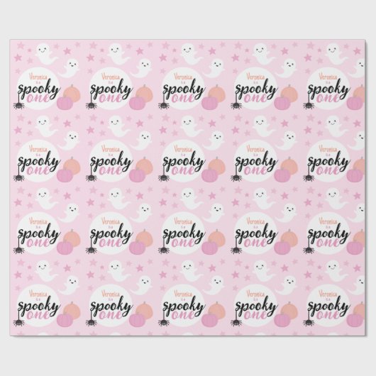 Spooky One Eerste Verjaardag Cadeaupapier (Vlak)