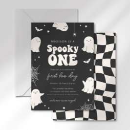 Spooky One First Birthday Invitation Eerste Boeken Kaart