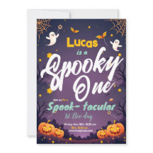 Spooky One First Birthday Invitation Eerste Boeken